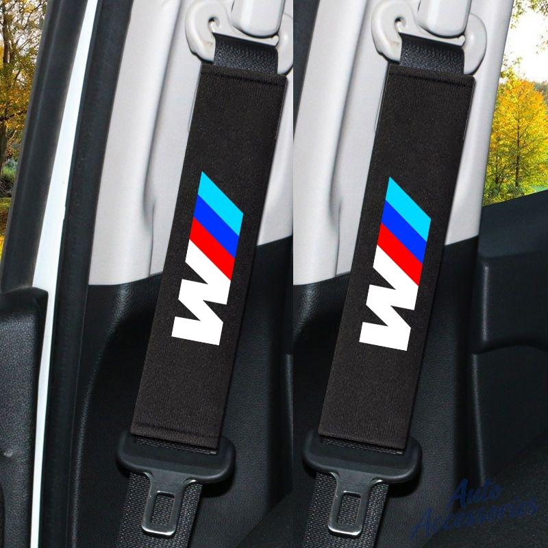 EAJN6 Car Seat Headrest Rest Neck Pillow Seat Belt Shoulder Pad Car Sticker for Bmw M G30 G32 3 4 5 7 M3 M4 M5 X3 X5 X6 X4 E61 E60 E31