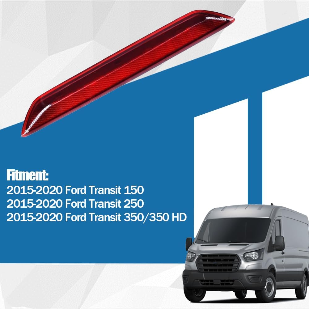 Rear Center Third 3rd Brake LED Light High Mount Stop Light Lamp Fits for 2015-2020 Ford Transit 150 Transit 250 Transit 350 350 HD