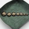6Pcs 10-28 Mm Golden Gold Metal Buttons Garment Coat Sewing Accessories Buttons For Clothing Crafts Black Point Oil Button