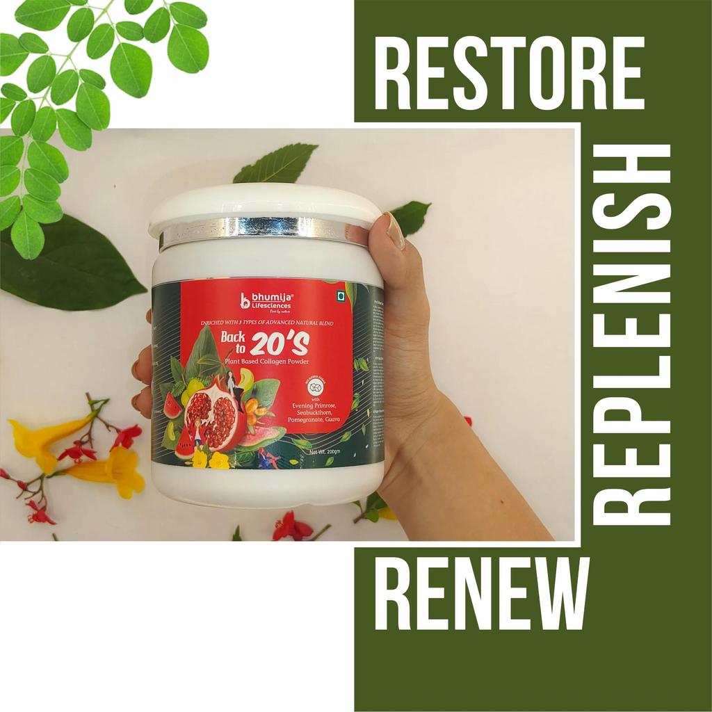 Back To 20’s Plant Based Collagen Blend Powder | Unflavoured | Multi-Ingredient