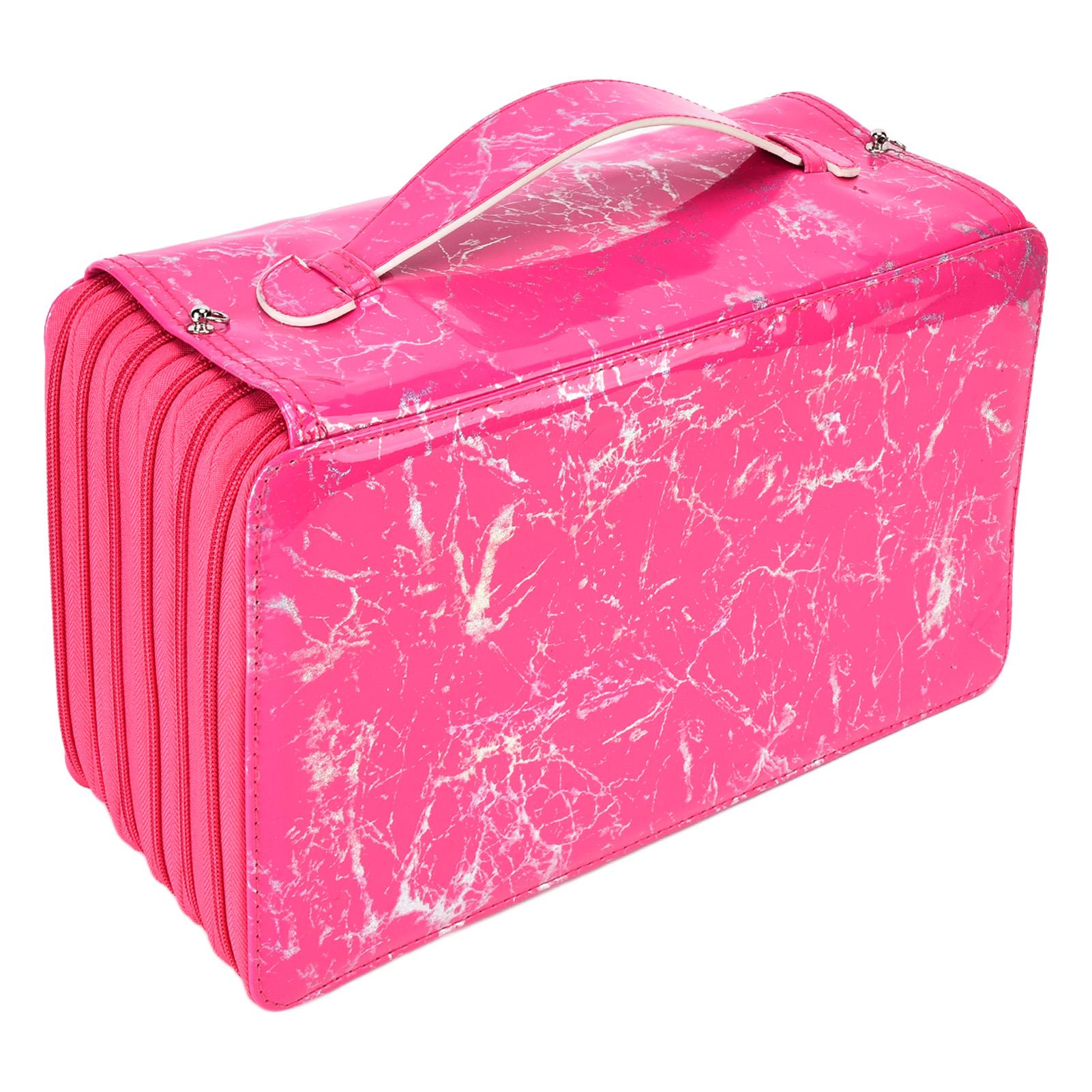 

Пенал с отверстиями на 360 градусов, большой вместимостью, аккуратно скрученный, удобный, глянцевая молния, канцелярские принадлежности розы красного