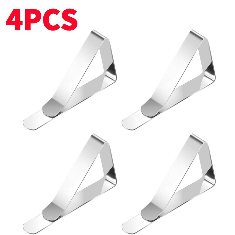 4-20Pcs Tablecloth Clamps Stainless Steel Anti-Slip Securing Holder Wedding Camping Promenade Table Cloth Cover Fix Clips