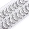 Pairs Japanese Korean Natural Look Spiky with Clear Band Wispy Lashes False Eyelashes Fairy Lashes