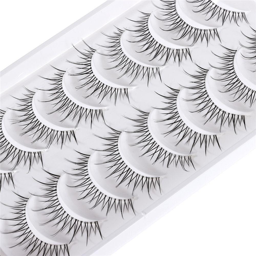 Korean Natural Look Faux Mink Lashes Wispy Lashes False Eyelashes Fairy Lashes with Clear Band Y10