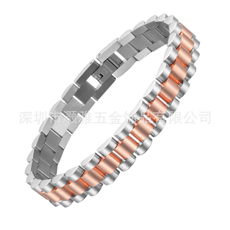 Adjustable Link Chain Bracelet Women Titanium Steel Geometric Design Vacuum Plated Detachable Stainless Jewelry