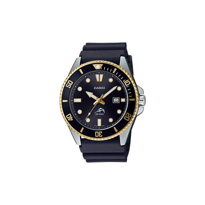 

Casio YOUTH Series-Swordfish Fashionable Business Casual Simple Swordfish Date Display Quartz Movement Resin Strap Japanese and Korean MDV-106G-1A чорний