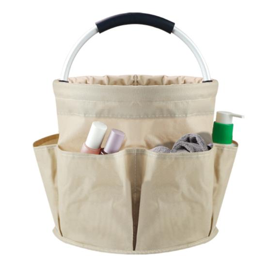 Portable Beach Organizer Foldable Cleaning Bucket Lightweight Oxford Picnic Basket for Travel Camping Bath Multi-Purpose Storage Bag for Tools