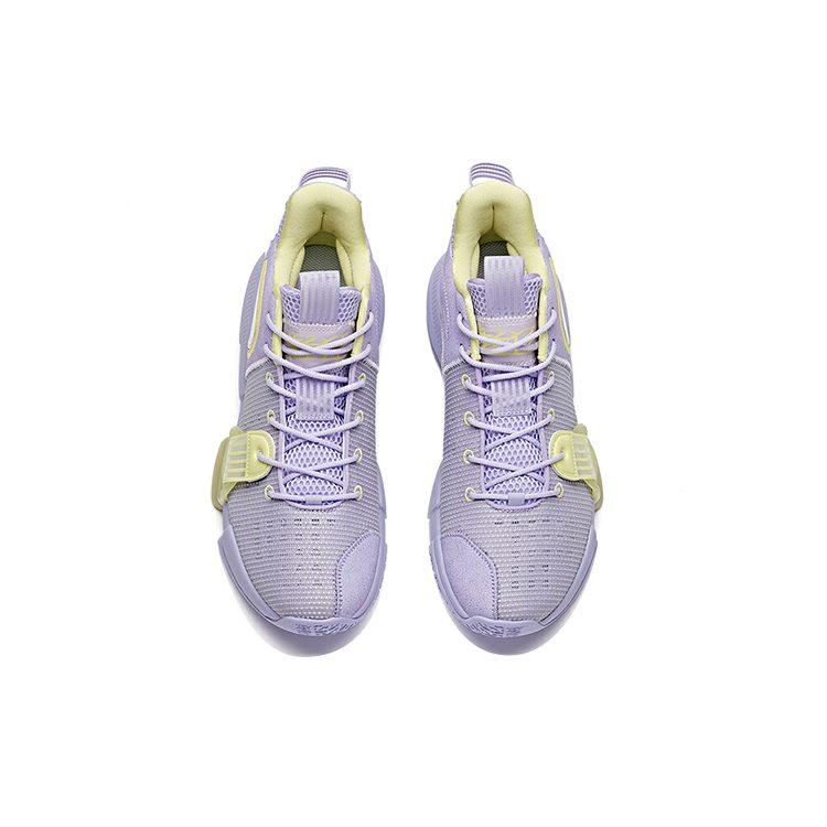 Anta Craze 2 Slip Resistant Abrasion Resistant Mid top Performance Basketball Shoes Men's Light Purple 112121610-5