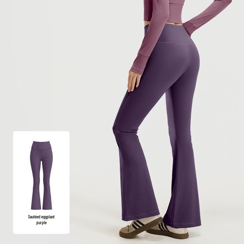 Peach Trend Women's High Waist Flare Yoga Pants - Hip Lifting, Slimming, Nine-Point Pilates Fitness Pants