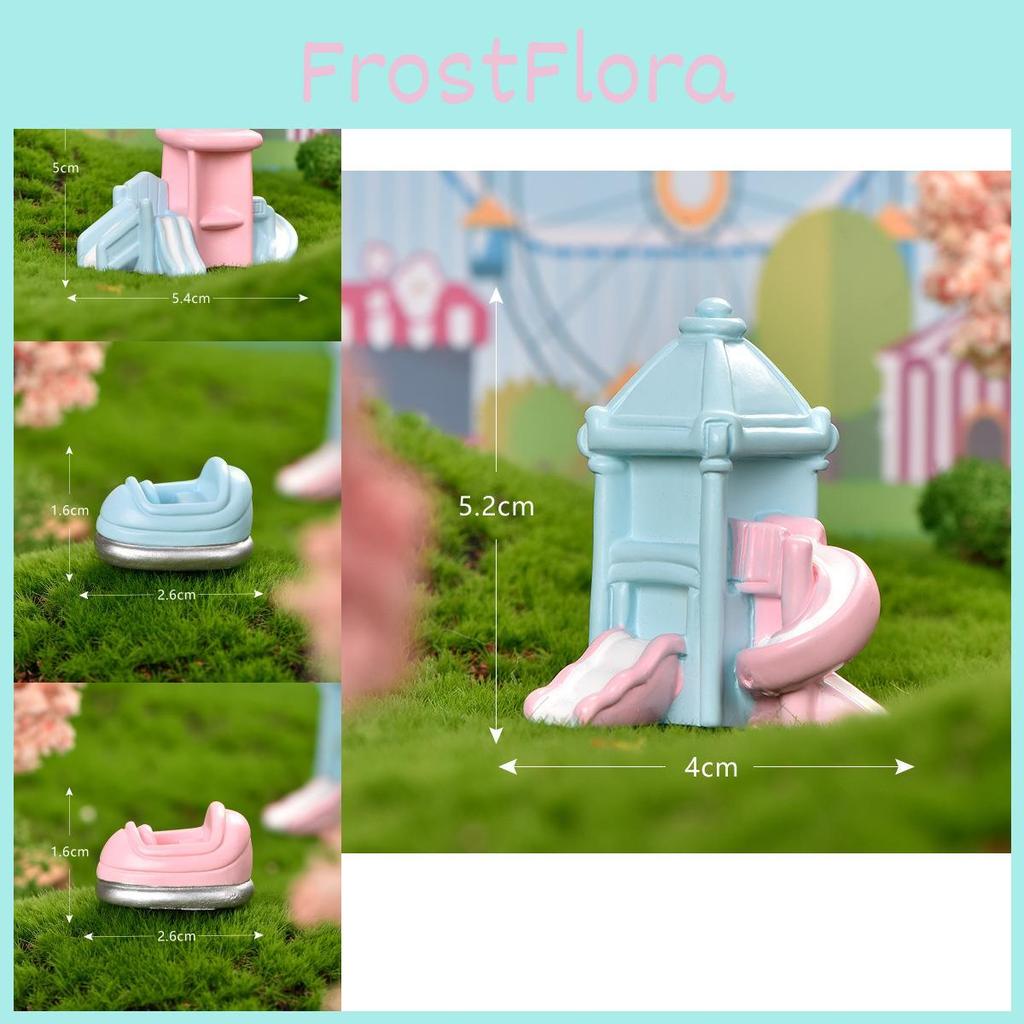 Adorable Resin Playground Micro Landscape Diy Cake Decoration Accessories Ferris Wheel Slide Carousel