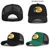 Bass Embroidered Duck Tongue Cap Fishing Embroidered Mesh Baseball Cap Embroidered Curved Brim Cap Summer Sunshade Mesh Cap