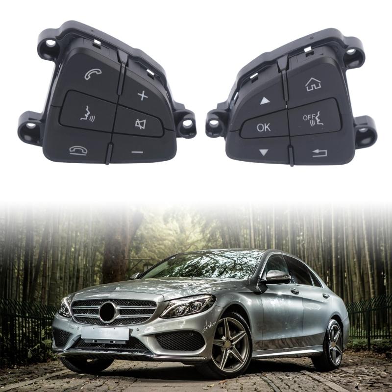 Steering Wheel Phone Voice Button Set for W205 2014-2017, A0999050300 A0999050200 for Cabin Function Repair