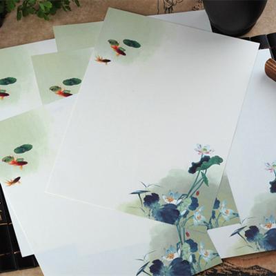 8pcs/set Retro Kraft Paper Letter Pad Writing Letter Stationery Romantic Note Craft Paper Painting Paper School Office Supplies