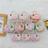 Entzückende Prinzessin Perlen Handtasche Für Mädchen Mini Pu Leder Umhängetasche