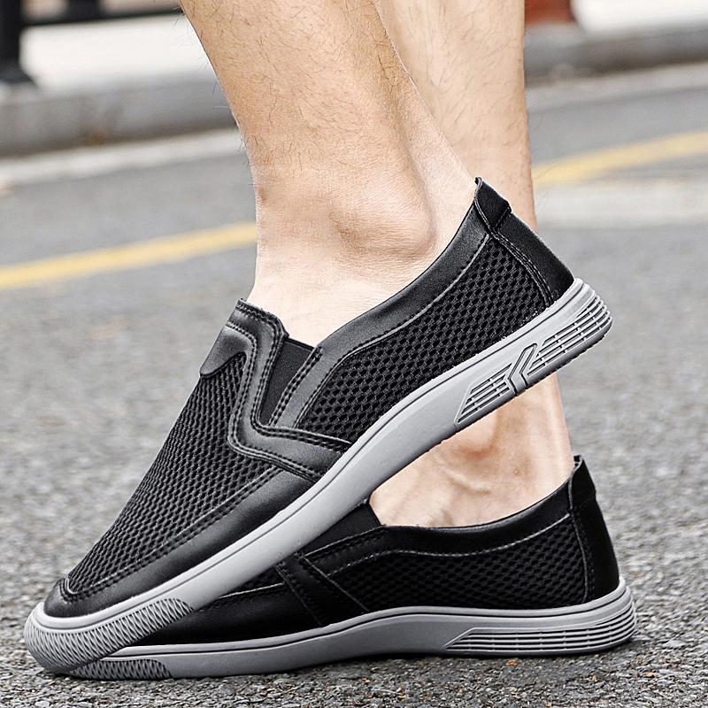Fashion2024 Lightweight Men Sneakers Casual Shoes Breathable Soft Flats Shoes Outdoor Anti-slip Male Sneakers Summer Walking Loafers