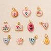 Flower Series Necklace Pendant Colorful Hand-Drawn Necklace Making Connector  Charms Making