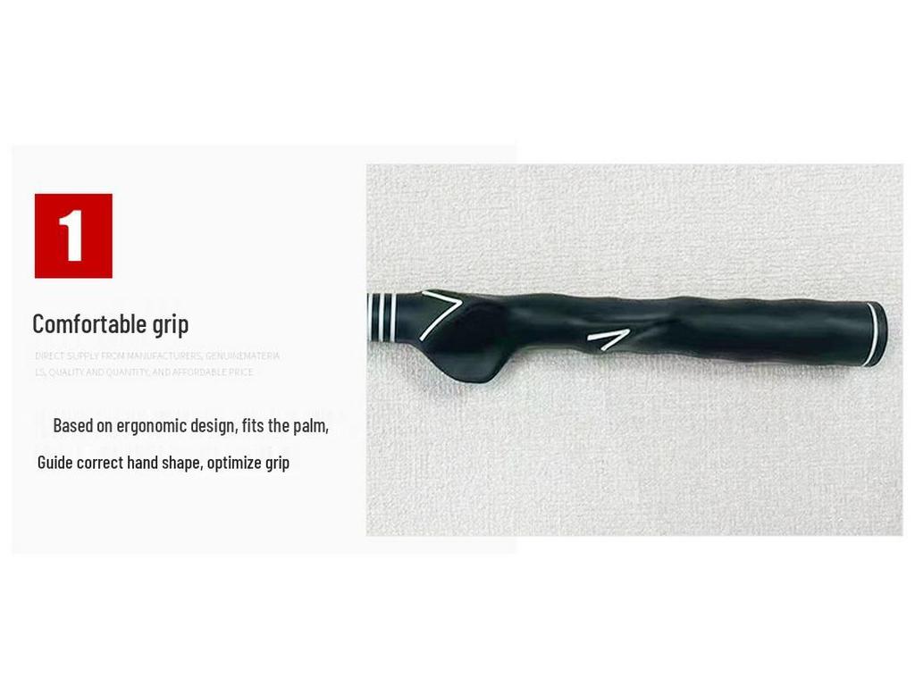 Two-Section Golf Swing Trainer: Corrects Hand Position, Multi-Color, Easy-to-Use Stainless Steel Shaft.