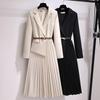 2026 Autumn Women's French Suit Dress: Elegant, Slimming, Long Sleeve Skirt