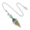 Natural Stone Spirit Pendulum Pendant Latticed Chain Energy Luck Mysterious Reiki Resin For Jewelry Making Accessories Necklaces
