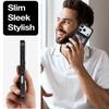 For iPhone 17 Pro Case Card Slot Slim-Fit PU + TPU Mobile Cover