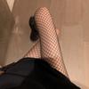Rhombus black silk female sexy black shaping small medium and large mesh socks large size trend dancing must-have stockings
