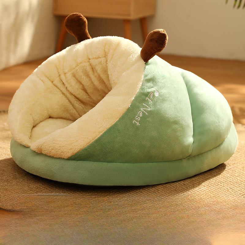 1pcs Winter Warm Cartoon Animal Pet House Cat House Slippers Nest Closed Cat House Small Dog Kennel Pet Supplies High Quality
