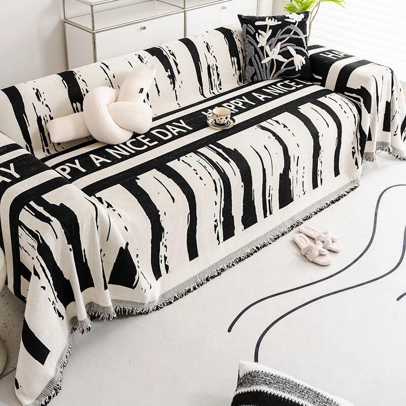 Universal Sofa Towel Full Cover Universal One Piece Anti Slip Cover Skin Friendly Chenille Dust Cover Easy To Clean Maintain