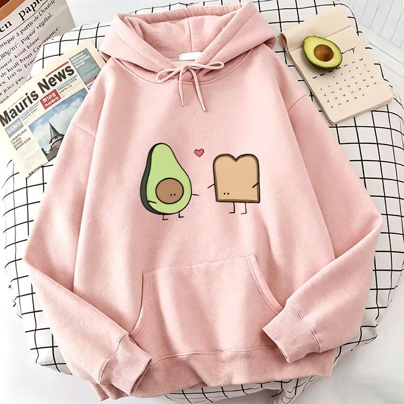 2026 Kawaii Avocado Love Print Hoodies Spring Autumn Winter Casual Hoodies Sweatshirts Men Women Pullovers with Pocket