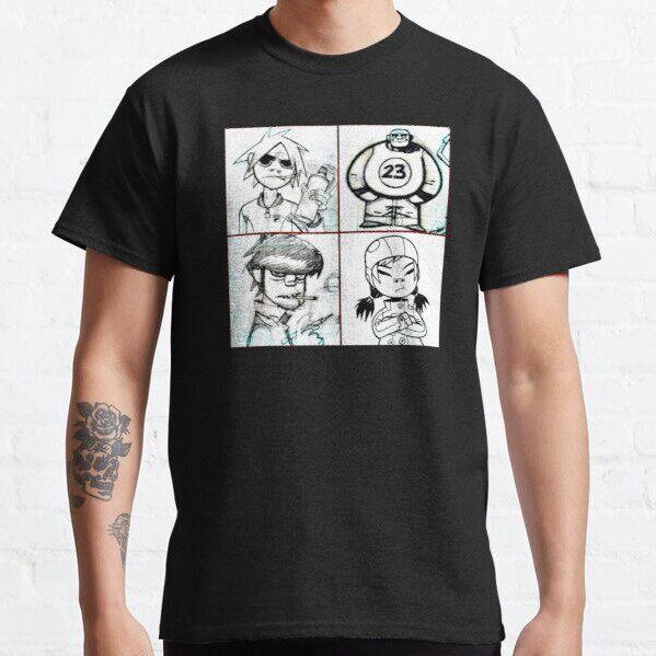 2026 Harajuku Anime Shirt Gorillaz Adult Great Quality Tshirt Graphic Tshirt Highend Luxury Unisex Style Both Of Unisex And Unisex