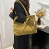 Trendy Versatile Canvas Tote Bag For Women In Solid Colors Perfect For Daily Use