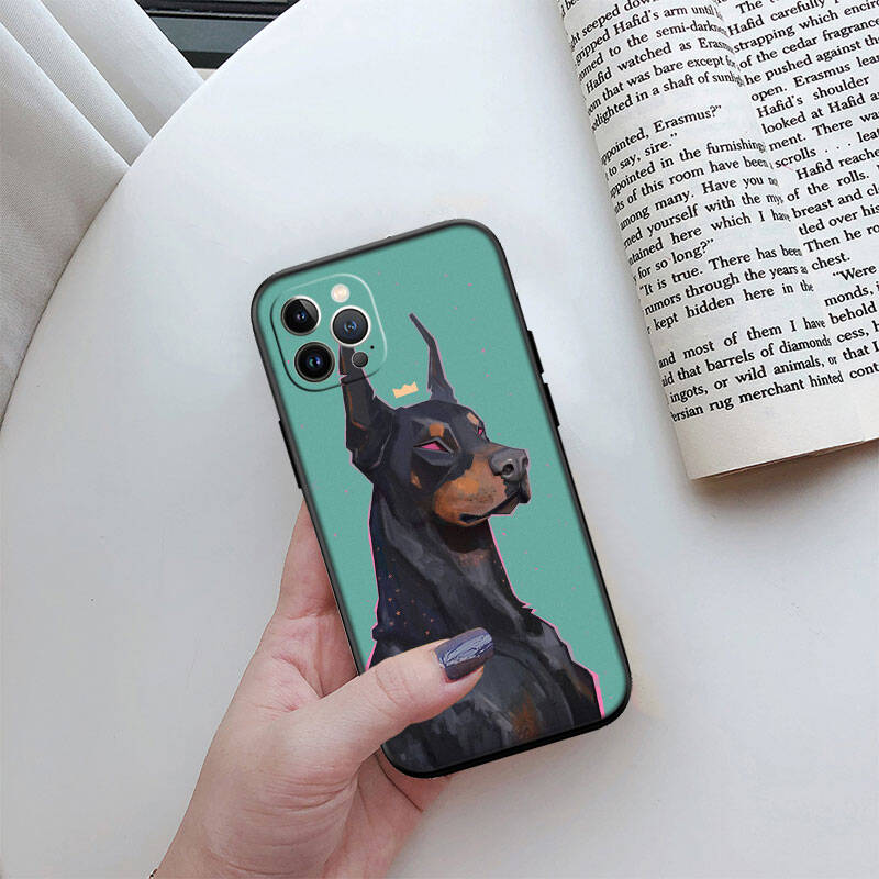 MH42 Dobermann Dog Phone Shell for Samsung S20 S21 S22 S23 S24 FE Ultra Plus Lite S21S A55 A07 A17 F06 F16 M06 M16 M56 A36 A37 A57