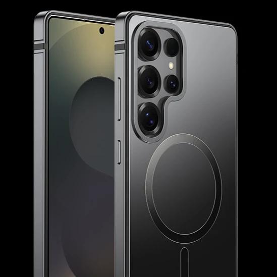 

Для Samsung Galaxy S25 Ultra S25 Магнитный чехол для телефона Однотонный чехол Pro Магнитный для Magsafe Акриловый чехол Магнитная прозрачная накладка Galaxy S25 Ultra чёрный