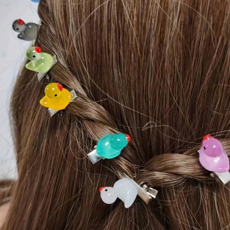 10PCS Yellow Duck Hair Clip Set Cute Duckling Hair Accessories Cartoon Hairpin for Kids Girls School Family Party
