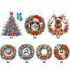 Acrylic Special Shape Xmas Tree and Butterfly Rhinestone Diamond Art Pendants Diamond Painting Hanging Pendant for Wall Window