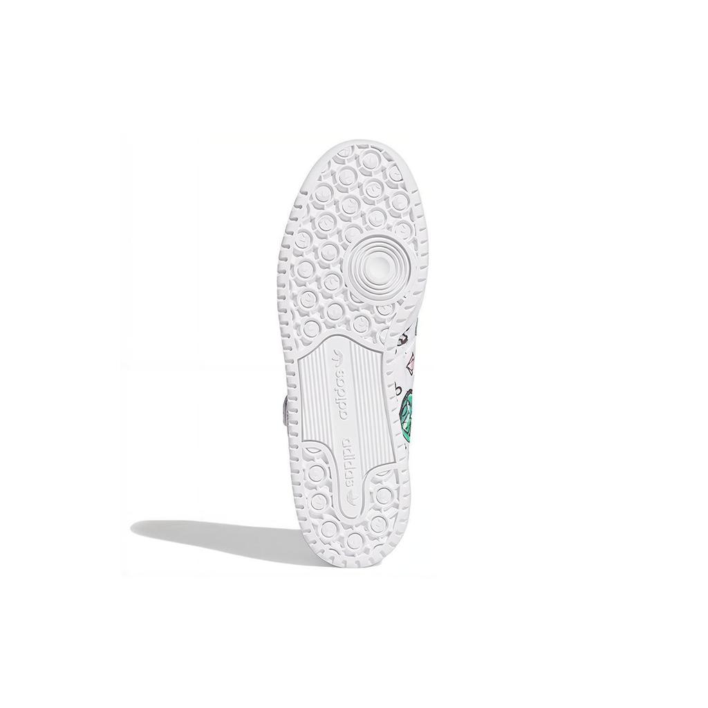 Jeremy Scott x adidas Forum 84 Low Monogram Unisex Sneaker Weiß Wolkenweiß Core-Schwarz GX9668