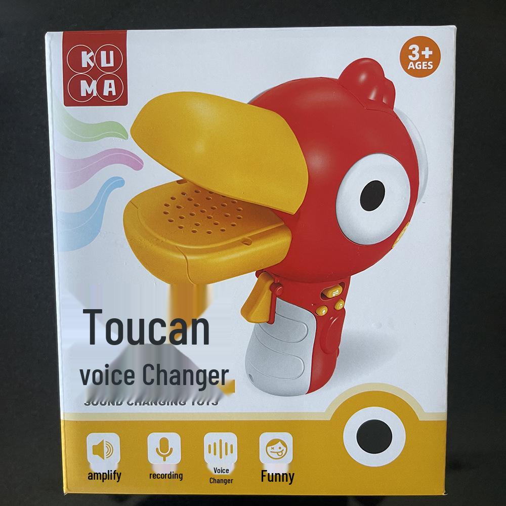 Cartoon Toucan Voice Changer: Children's Microphone & Amplifier Toy with Recording Feature
