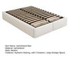 Double Bed 140x200cm Upholstered Bed Platform Without Headboard with Hydraulic Storage And 2 Drawers White