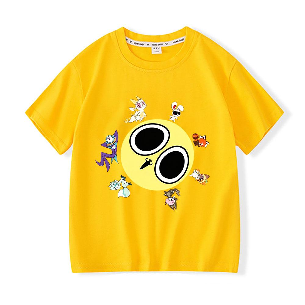 

Chikn Nuggit Cartoon Graphic Children s T-shirt 100%Cotton Tees Boys Girls Cute Anime Print Short Sleeve Casual Kids Tops Summer 160