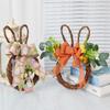 Hangable Easter Egg Door Pendant Decorative Artificial Flower Garland Easter Hanging Wreath  Door