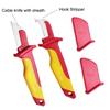 Electrician Knife Insulated Cable Stripping Snips Straight Curved Hook Fixed Blade Knife Wire Stripper Peeling Hand Tools