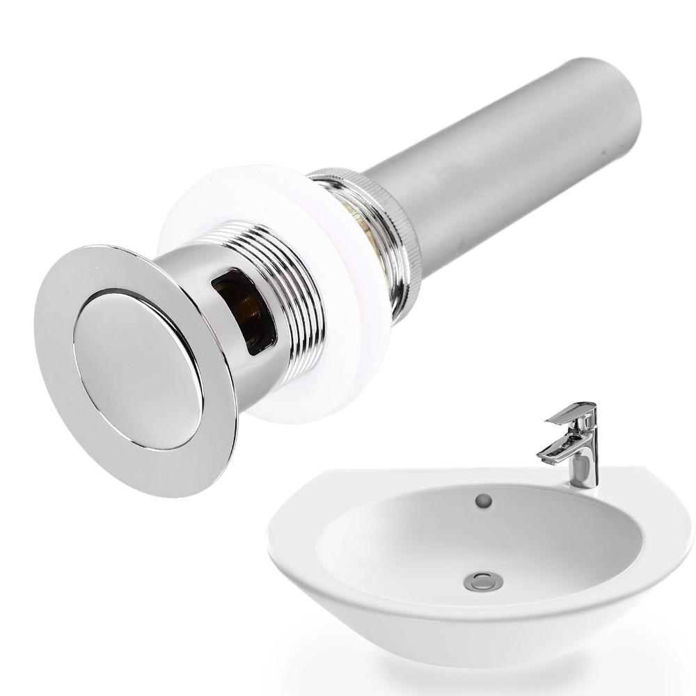 Stainless Steel Drain Stopper Push Bounce Sink Stopper Premium Sink Drain Parts  Bathroom