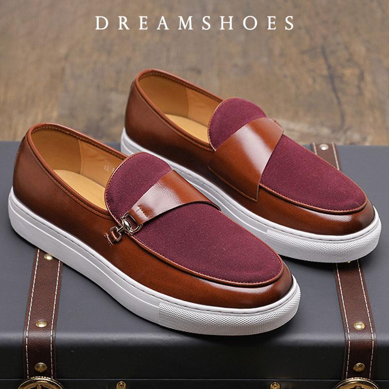 2025 Luxury Men's Casual Slip-on Leather Shoes Men Classic British Style Penny Loafers Mens Outdoor Moccasins Driving Flats