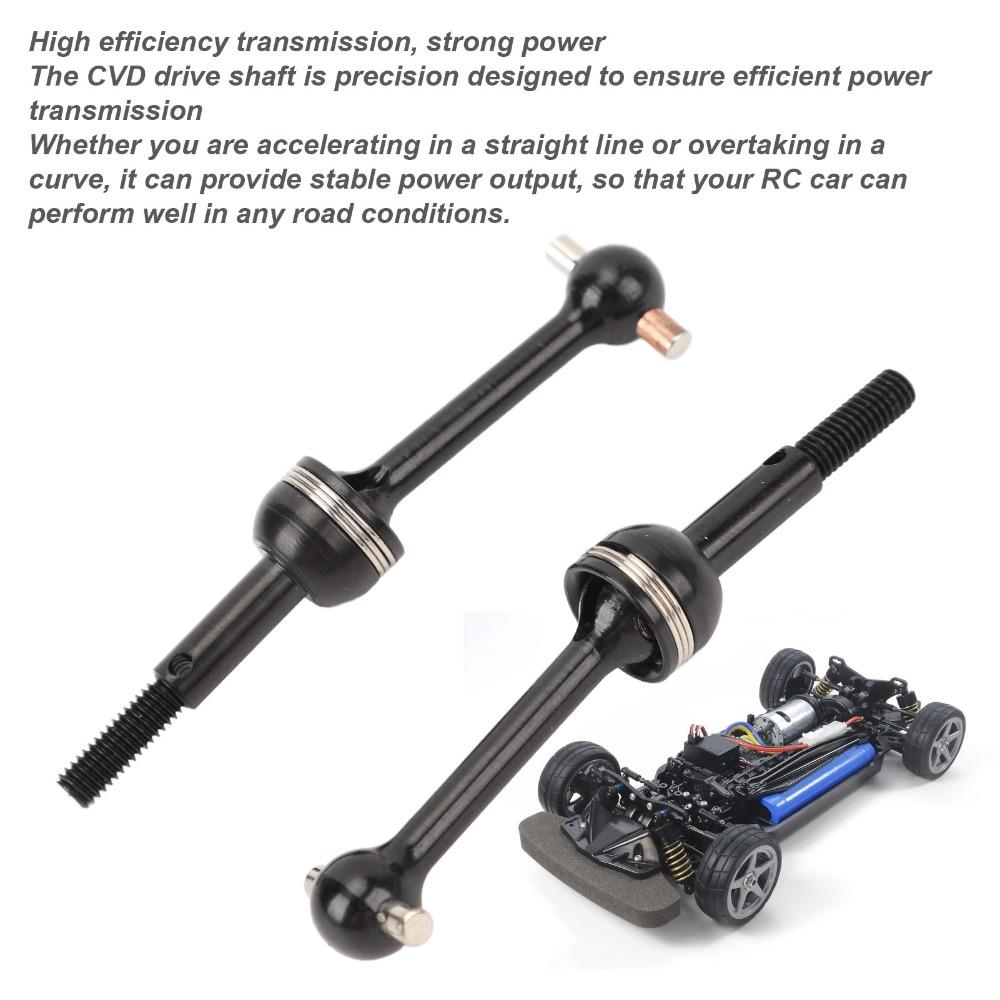 2Pcs Black Universal Drive Shaft for Tamiya TT02/TT01/TT01D/TT01E RC Car For RC Car