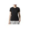 Under Armour Solid Slim Fit Crew Neck Running Sports Short Sleeve T-Shirt Women Tops Black 1375270-001