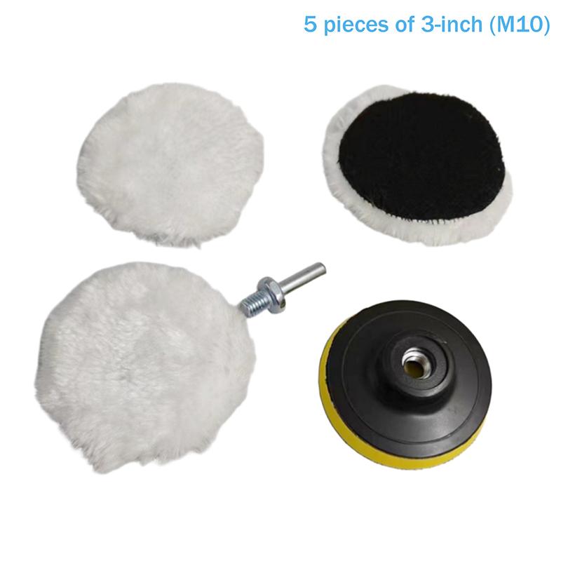 5/7 шт. Шлифовальные диски с флоком и липучкой, полировальные насадки, полировальный круг, совместимые с электродрелью, полировщиком