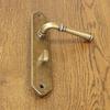 HAMILTON Door Handle with Toilet Plate 90mm ANTIQUE GOLD