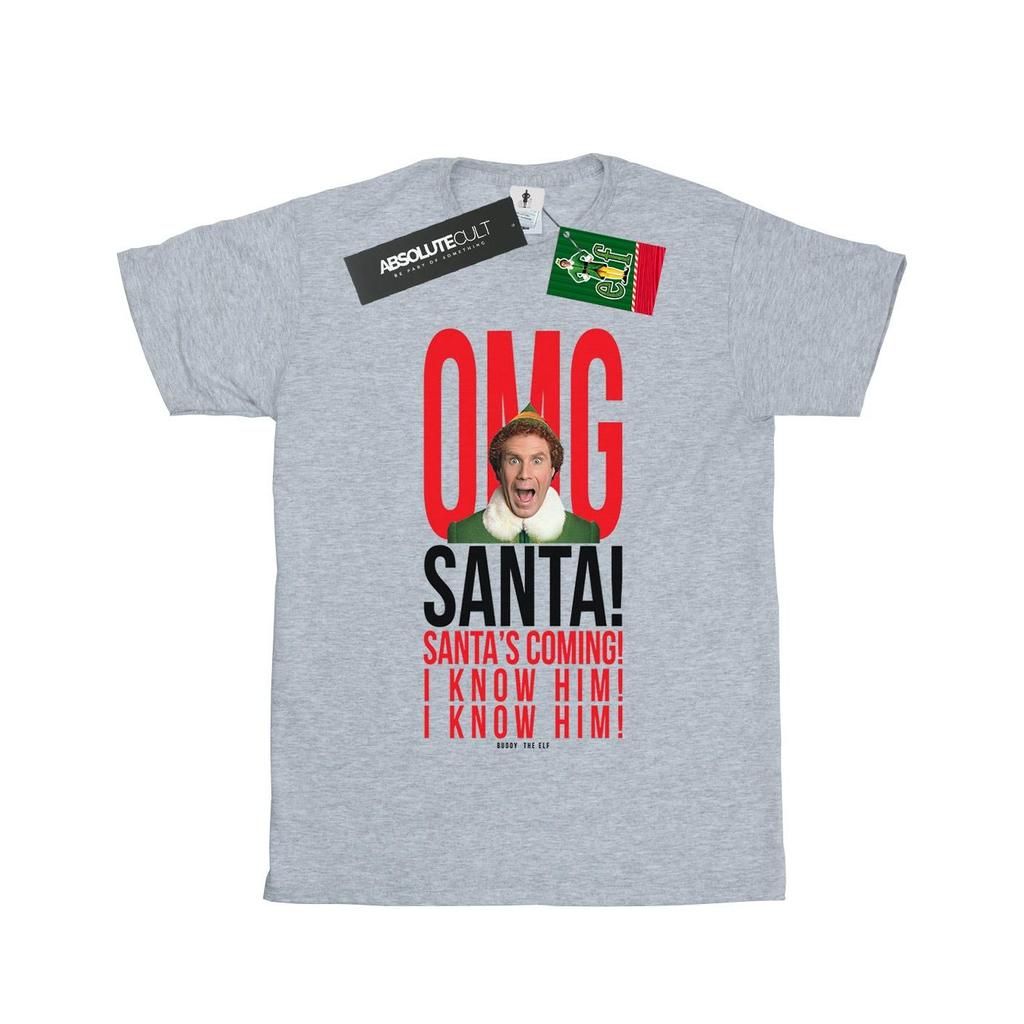 Elf Womens/Ladies OMG Santa I Know Him Cotton Boyfriend T-Shirt