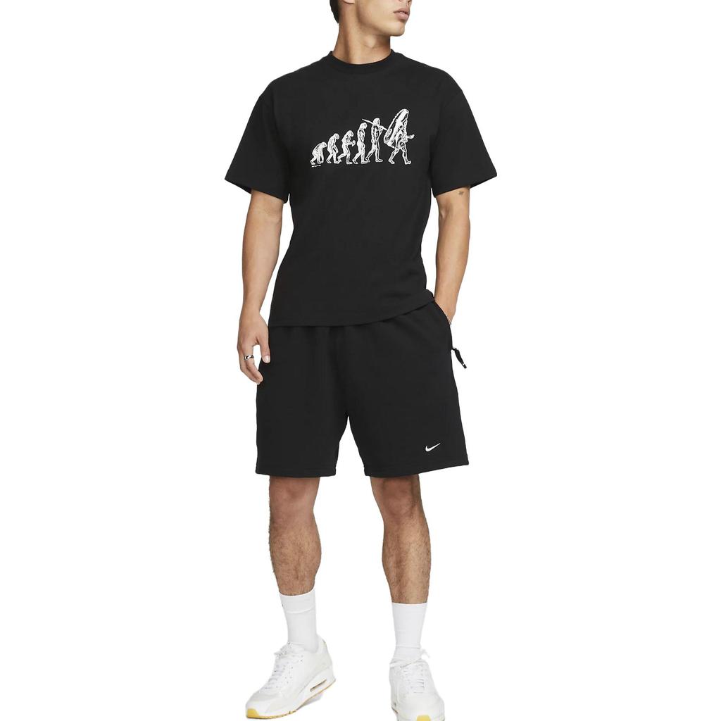 Nike Γεωμετρικό Μοτίβο Φαρδύ Κοντομάνικο T-Shirt Ανδρικά Top Μαύρο FN4255-010