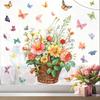 Flower and Butterfly Theme Window Decals Are Suitable for Use As Wall Stickers On Balconies, Bedrooms and Entrance Areas.