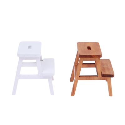 1:12 Taburete în miniatură pentru casă de păpuși Scaun pe trepte Scaun pătrat Model de bancă mică Mobilier pentru casă de sufragerie Jucărie decorativă